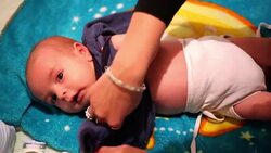 Dressing Newborn Baby Stock Footage