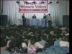 Ronald Reagan / George Bush Debate Stock Footage