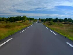 Driving Along Country Road Stock Footage