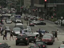 WS Traffic in downtown / Chicago, Illinois, USA Stock Footage