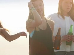 Party on the beach Stock Footage