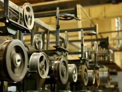 Enameled Copper Wire Factory Stock Footage