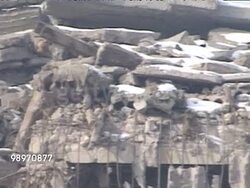 Ruins of buildings after the Spitak Earthquake in Armenia, December 1988 News Clip