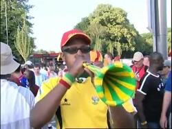 Ghana fans celebrate historic victory over Czech Rep Instructional Video