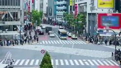 Time lapse of Shibuya crossing Stock Footage