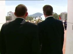 Australia G20 summit David Cameron and Tony Abbott at welcoming ceremony News Clip