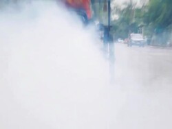 Carbon monoxide from motorcycle. Stock Footage