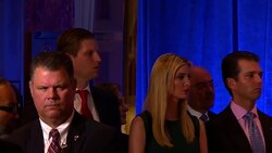 Donald Trump stood on stage with family News Clip