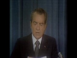 SYND 24-1-73 NIXON MAKING TELEVISION AND RADIO ADDRESS ON PEACE AGREEMENT News Clip