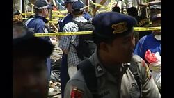2002 Bali Bombings aftermath - police at scene News Clip