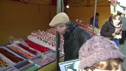 CLEAN : pop up stalls at Polish cemeteries as people visit dead News Clip