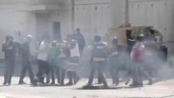 Palestinians and Israeli troops clash after decision not to free prisoners as part of faltering peace talks News Clip