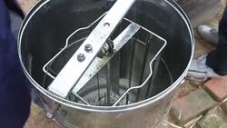 Beekeeper getting honey from the bee box Stock Footage