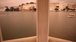 Lake Pichola in Udaipur India Stock Footage