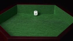 Slow Motion of Playing Dice Gaming at Night Club Stock Footage