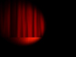 Curtains and spotlight Stock Footage