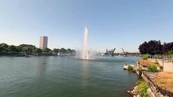 Portland Waterfront Fireboat Stock Footage