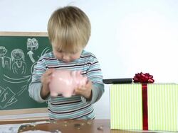 little boy and a successful business plan Stock Footage