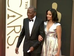 Sidney Poitier - 86th Annual Academy Awards - Arrivals Stock Footage