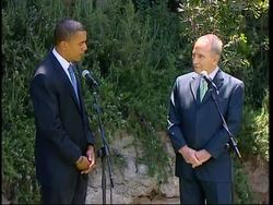 WRAP Obama meets Peres, Barak, Netanyahu, holocaust museum ADDS photo op, statement News Clip