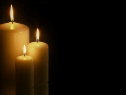 Full HD Three Candles On Black Background - PAL 25fps Stock Footage