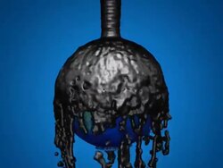 (Loop) Earth fighting an Oil Spill and Winning Stock Footage