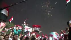 CLEAN : Egypt protesters erupt in joy as army News Clip
