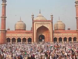 At a mosque Stock Footage