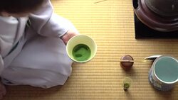 Traditional tea ceremony 'sado' 5 bulk 4/4 -4K- Stock Footage