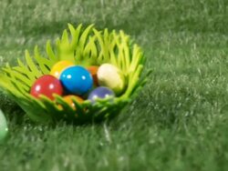 Easter atmosphere on the meadow Stock Footage