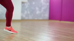 Blond sexy girl doing push-ups! Stock Footage