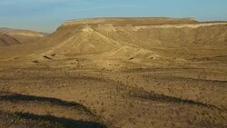 Aerial view of the Mesa de Anguila in Texas' Big Bend National Park. Stock Footage