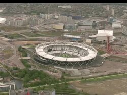 Olympics Stadium aerials News Clip