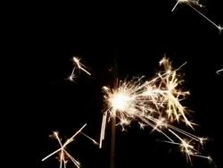 Sparks over black Stock Footage