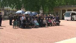 RAF flypast to mark the 75th anniversary of the Battle of Britain. News Clip