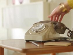 Retro phone pickup Stock Footage