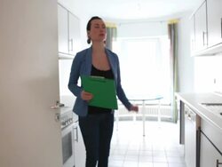 Showing a kitchen Stock Footage