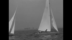 Star-class yachts race each other in Star boat race on Lake Michigan in Chicago News Clip