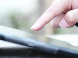 Tablet for lifestyle in playground,Bangkok Thailand Stock Footage