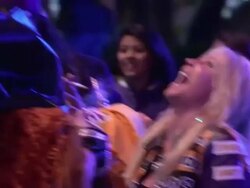 Pamela Hasselhoff Humored by Halloween Character a Stock Footage