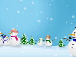 Snowmen In Winter Wonderland Stock Footage