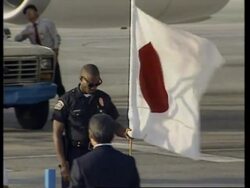 USA: LOS ANGELES: JAPANESE EMPEROR AKIHITO ARRIVES FOR BRIEF VISIT News Clip