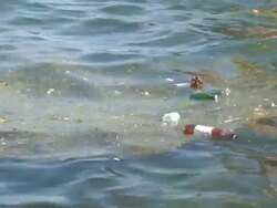 environmental pollution of the sea Stock Footage