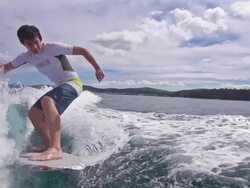 Surfing Super Slow Motion Stock Footage