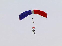 Parachute in Air Stock Footage