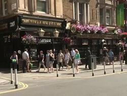 Charing Cross, Olympic London General Views on July 21, 2012 in London, England (Footage by Getty Images) Stock Footage