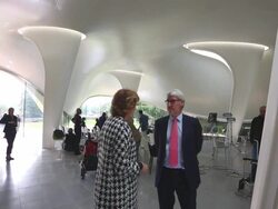 Opening Of The New Serpentine Sackler Gallery Designed By Zaha Hadid Stock Footage