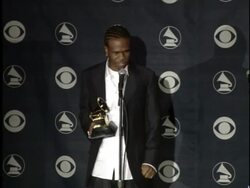 2007 Grammy Awards press room Stock Footage