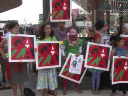 Demonstration To Honor Slain Palestinians Stock Footage