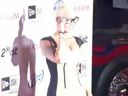 Amber Rose at the 2011 Maxim Hot 100 Party With New Era, Miller Lite, 2(x)ist And Silver Jeans Co. at Hollywood CA. (Footage by WireImage Video/GettyImages) Stock Footage